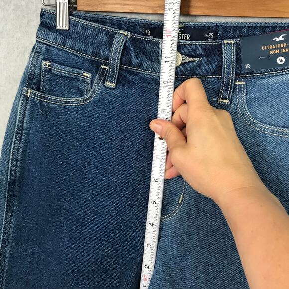 Hollister Jeans Size 1R Mom Patchwork Baggy Loose Colorblock Festival W25xL27 - Picture 6 of 11